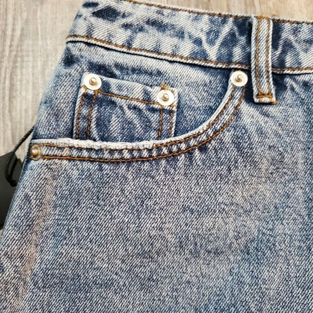 The people vs small nick distressed denim skirt with raw hem - Picture 3 of 10